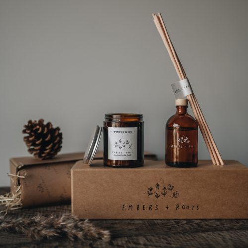 reed diffuser candle gift set